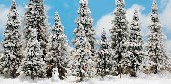 10 ALBERI con NEVE