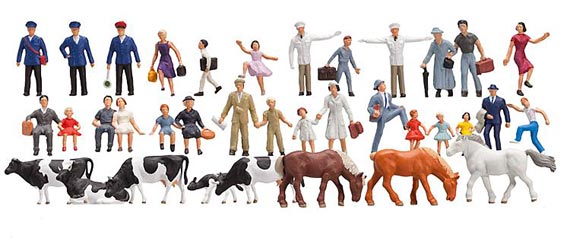 Set iniziale 36 personaggi vari e animali
