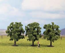 3 Alberi con frutti verdi 8 cm