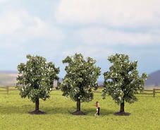 3 Alberi con frutti bianchi  8 cm