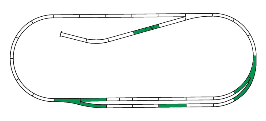 Set C ROCO LINE con massicciata