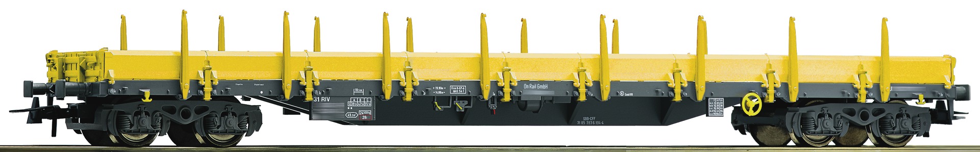 Carro a stanti Stake car, Onrail