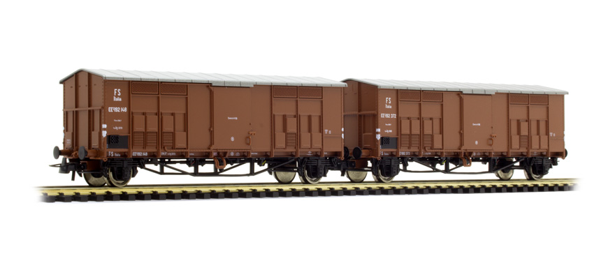 Set composto da 2 carri a tetto spiovente, FS