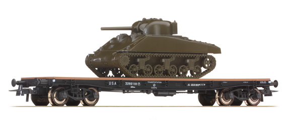 Flachwagen 4a. USTC + Sherman