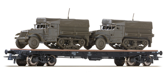 Flachwagen 4a. USTC + 2x Halft