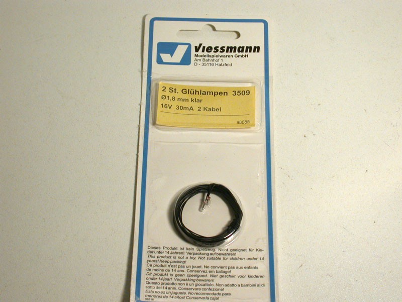 2 lampadine trasparenti 1,8 mm, 16V