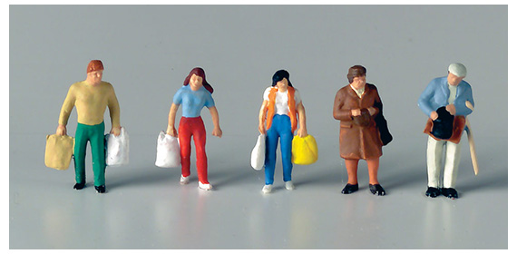 Persone con la spesa