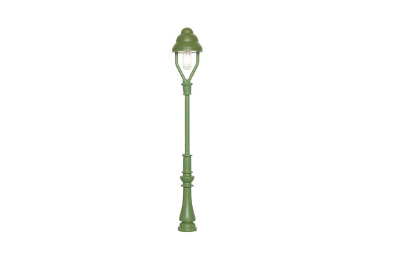 H0 lampione diritto verde a gas