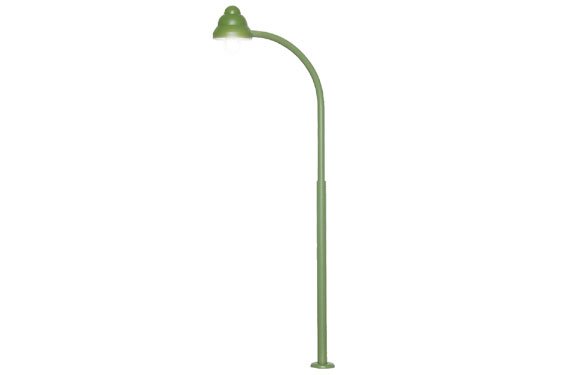 H0 lampione curvo verde a gas