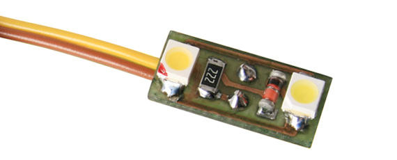 H0 2 led gialli per illuminazione case