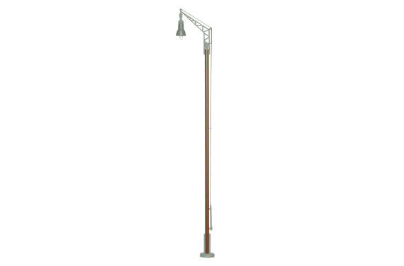 H0 lampione da stazione con palo legno