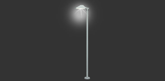 H0 lampione singolo da pensilina a LED