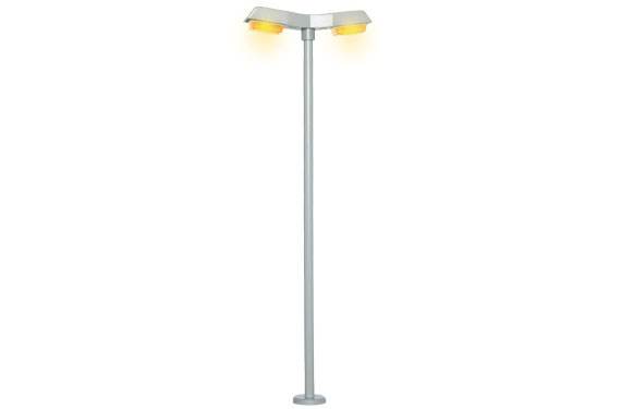 H0 lampione stradale mod. doppio a luce gialla