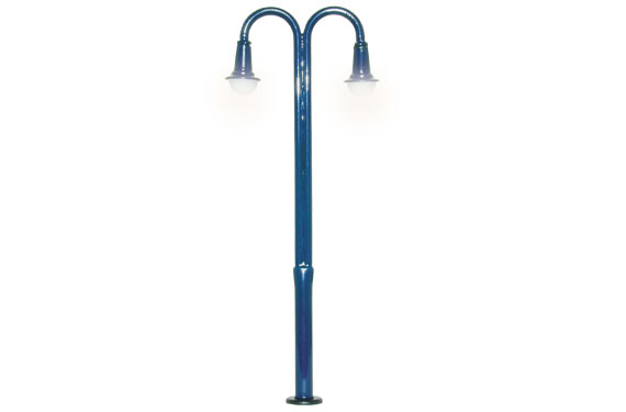 H0 lampione cittadino moderno doppio blu
