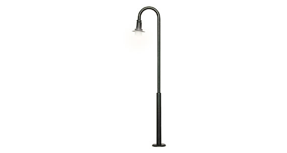 H0 lampione curvo con led